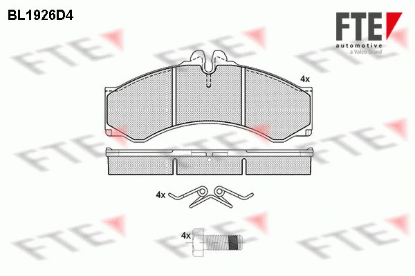 9010515 FTE Комплект тормозных колодок, дисковый тормоз (фото 1)