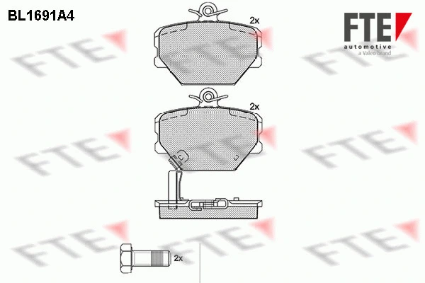 9010302 FTE Комплект тормозных колодок, дисковый тормоз (фото 1)