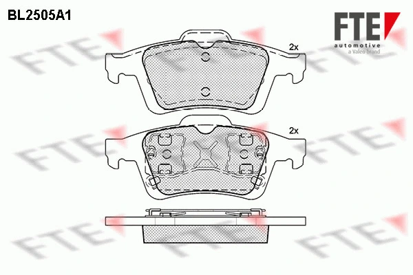 9010768 FTE Комплект тормозных колодок, дисковый тормоз (фото 1)