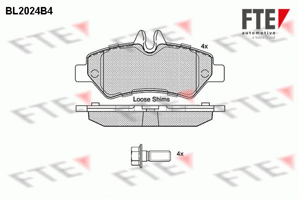 9010612 FTE Комплект тормозных колодок, дисковый тормоз (фото 1)