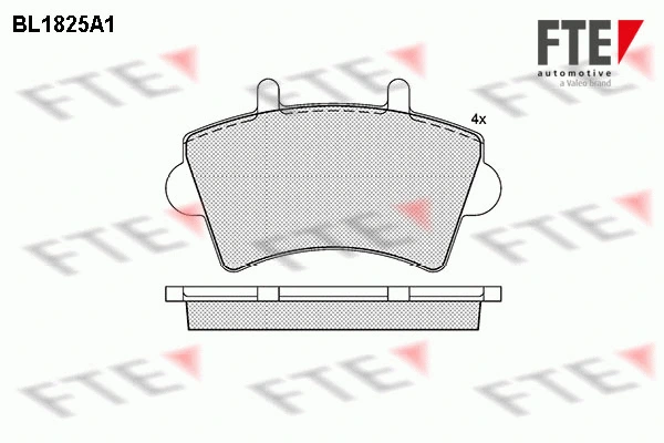9010403 FTE Комплект тормозных колодок, дисковый тормоз (фото 1)