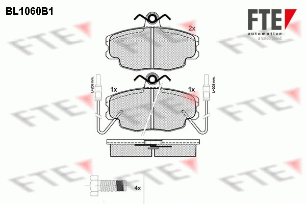 9010021 FTE Комплект тормозных колодок, дисковый тормоз (фото 1)