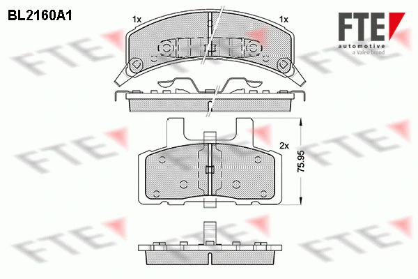 9011074 FTE Комплект тормозных колодок, дисковый тормоз (фото 1)
