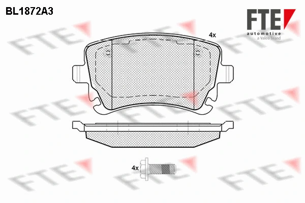 9010452 FTE Комплект тормозных колодок, дисковый тормоз (фото 1)