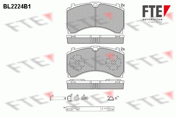 9500009 FTE Комплект тормозных колодок, дисковый тормоз (фото 1)