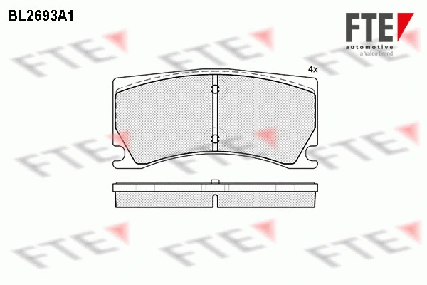 9010922 FTE Комплект тормозных колодок, дисковый тормоз (фото 1)
