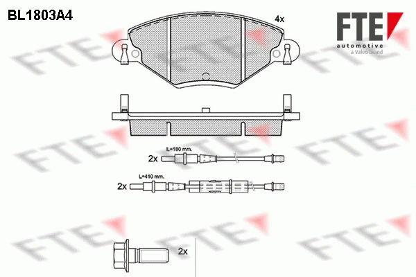 9010377 FTE Комплект тормозных колодок, дисковый тормоз (фото 1)