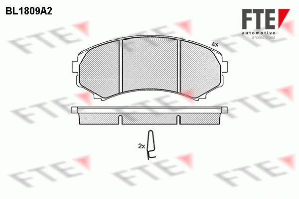 9010385 FTE Комплект тормозных колодок, дисковый тормоз (фото 1)