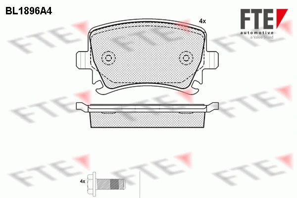 9010484 FTE Комплект тормозных колодок, дисковый тормоз (фото 1)