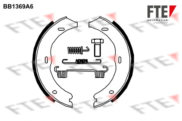 9100115 FTE Комплект тормозных колодок, стояночная тормозная система (фото 1)