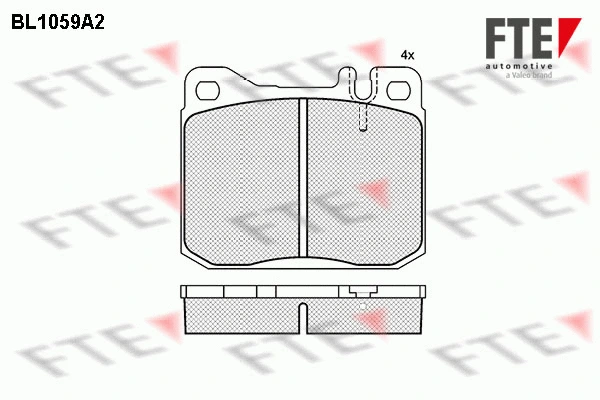 9010020 FTE Комплект тормозных колодок, дисковый тормоз (фото 1)