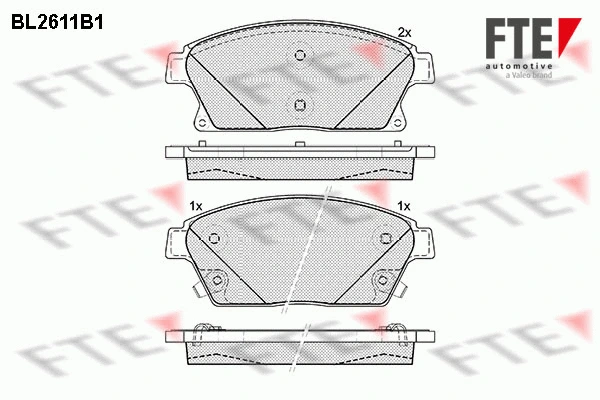 9010859 FTE Комплект тормозных колодок, дисковый тормоз (фото 1)