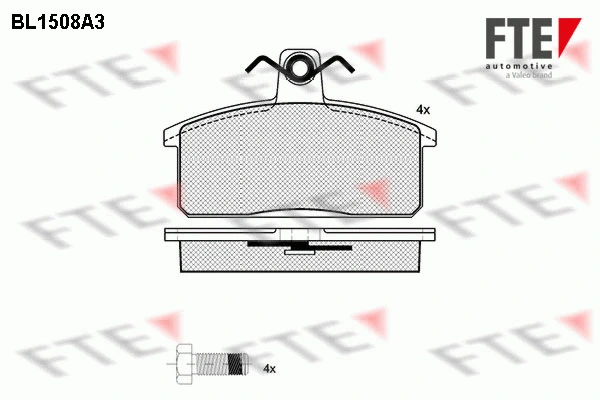 9010228 FTE Комплект тормозных колодок, дисковый тормоз (фото 1)