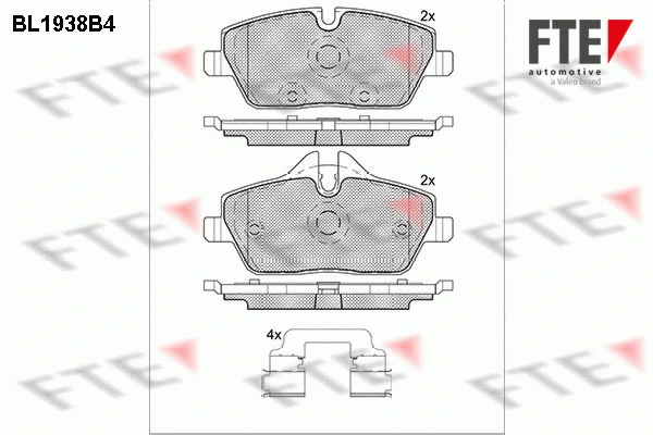 9010529 FTE Комплект тормозных колодок, дисковый тормоз (фото 1)