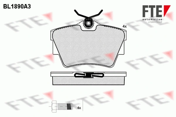 9010474 FTE Комплект тормозных колодок, дисковый тормоз (фото 1)