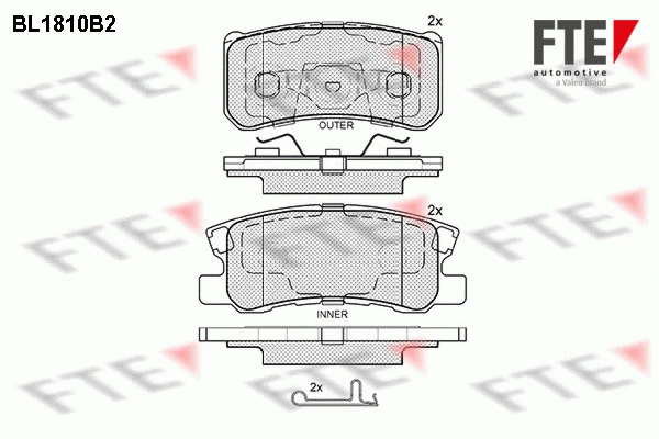 9010387 FTE Комплект тормозных колодок, дисковый тормоз (фото 1)