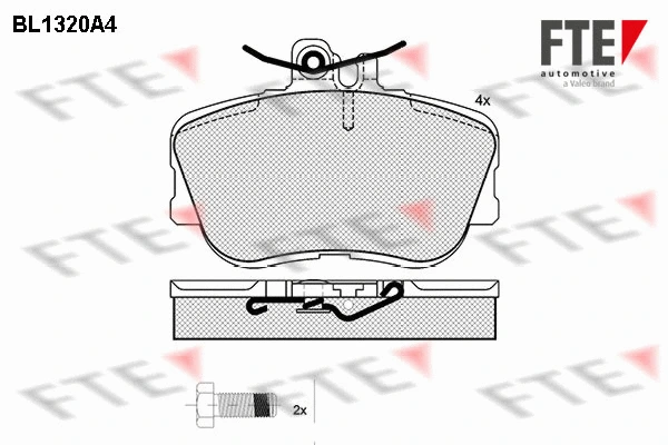 9010108 FTE Комплект тормозных колодок, дисковый тормоз (фото 1)