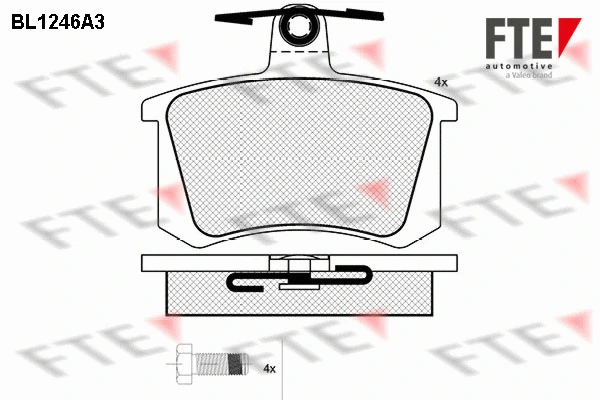 9010072 FTE Комплект тормозных колодок, дисковый тормоз (фото 1)