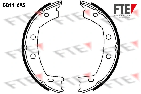 9100146 FTE Комплект тормозных колодок, стояночная тормозная система (фото 1)