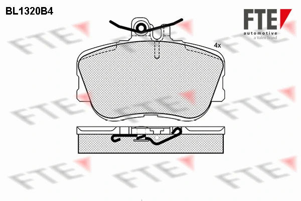 9010109 FTE Комплект тормозных колодок, дисковый тормоз (фото 1)