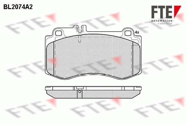 9010658 FTE Комплект тормозных колодок, дисковый тормоз (фото 1)