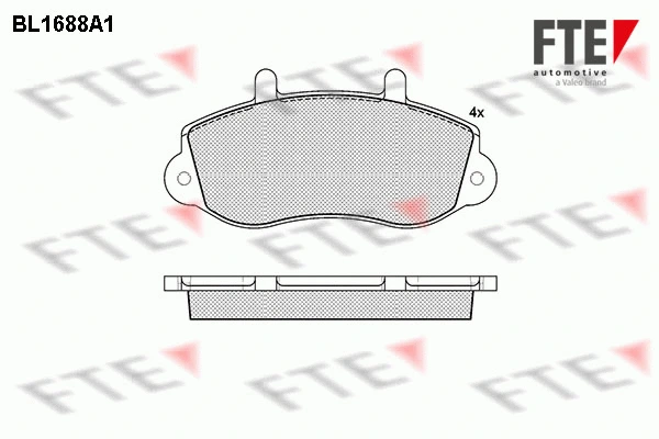 9010300 FTE Комплект тормозных колодок, дисковый тормоз (фото 1)