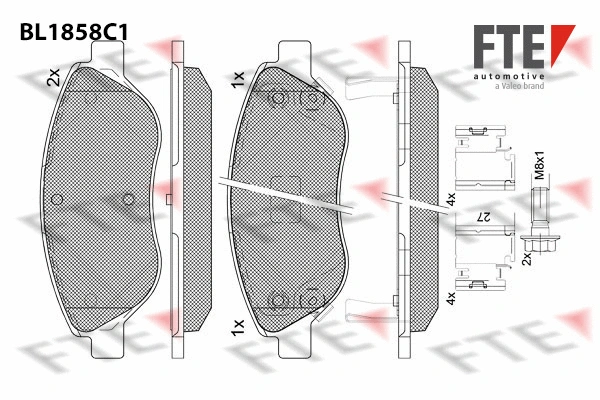 9011085 FTE Комплект тормозных колодок, дисковый тормоз (фото 1)