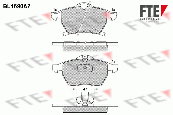 9010301 FTE Комплект тормозных колодок, дисковый тормоз (фото 1)
