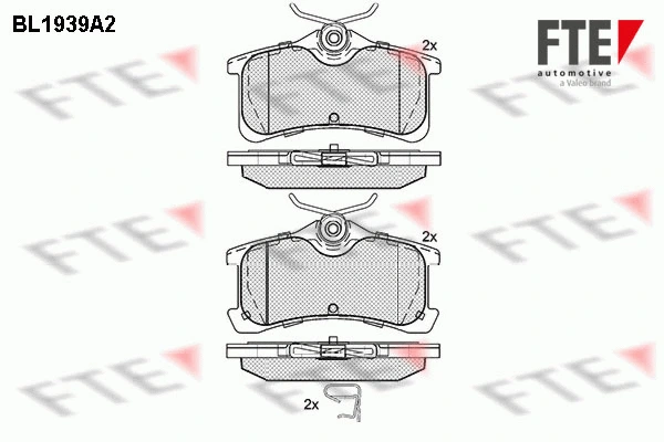 9010532 FTE Комплект тормозных колодок, дисковый тормоз (фото 1)