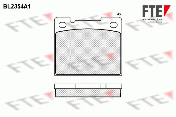 9010707 FTE Комплект тормозных колодок, дисковый тормоз (фото 1)