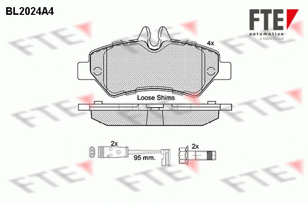 9010611 FTE Комплект тормозных колодок, дисковый тормоз (фото 1)