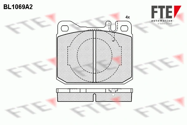 9010022 FTE Комплект тормозных колодок, дисковый тормоз (фото 1)