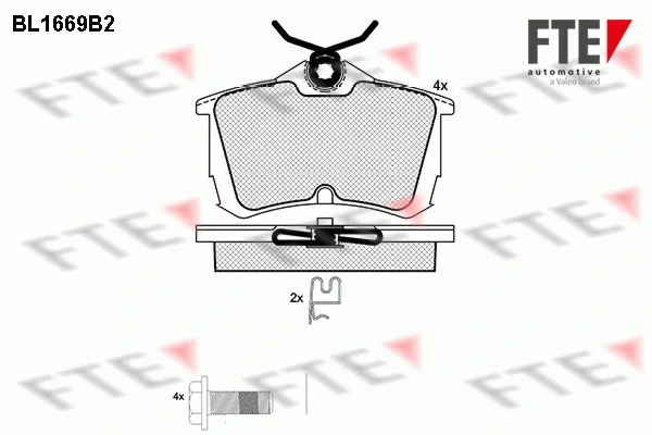 9010284 FTE Комплект тормозных колодок, дисковый тормоз (фото 1)