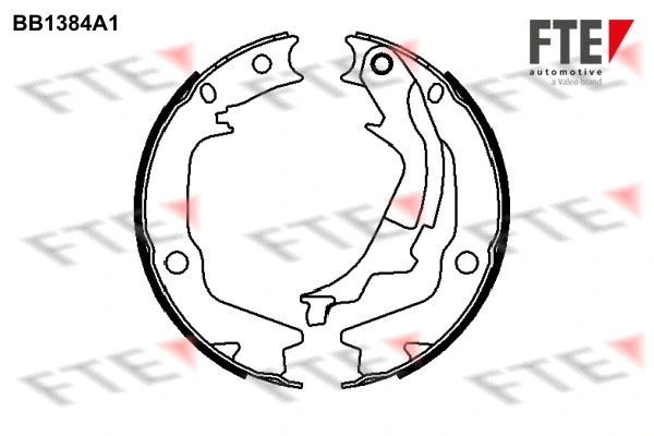 9100126 FTE Комплект тормозных колодок, стояночная тормозная система (фото 1)