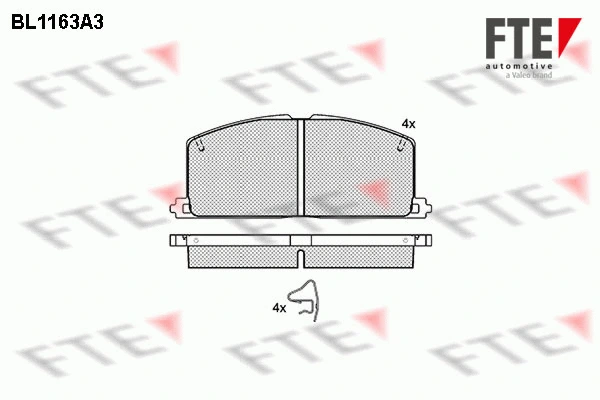 9010043 FTE Комплект тормозных колодок, дисковый тормоз (фото 1)