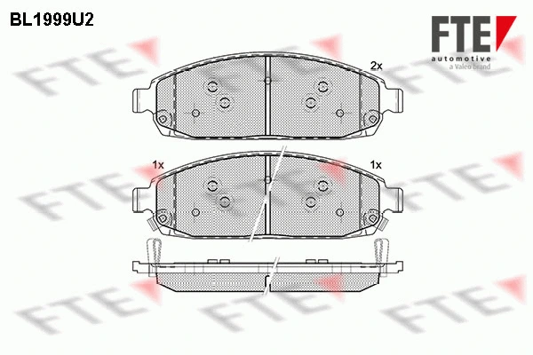 9010585 FTE Комплект тормозных колодок, дисковый тормоз (фото 1)