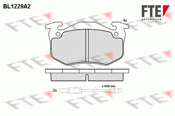 9010067 FTE Комплект тормозных колодок, дисковый тормоз (фото 1)