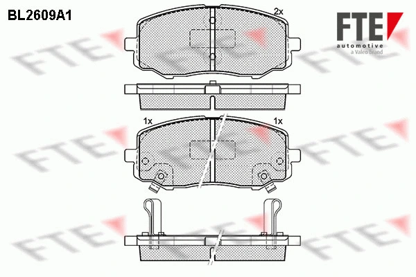 9010856 FTE Комплект тормозных колодок, дисковый тормоз (фото 1)