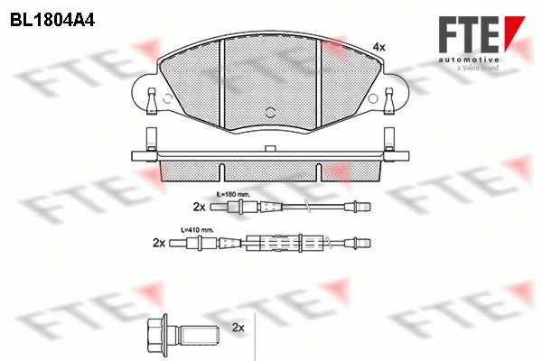 9010379 FTE Комплект тормозных колодок, дисковый тормоз (фото 1)