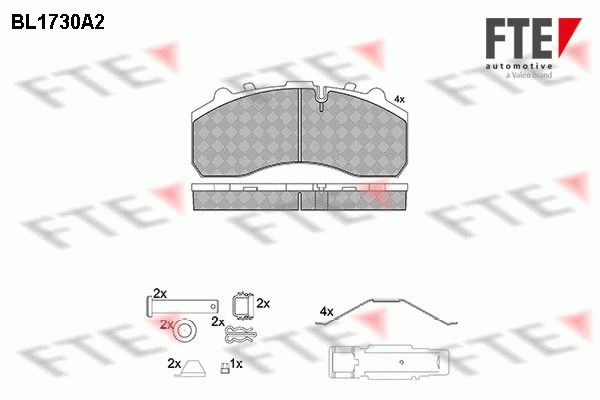 9500023 FTE Комплект тормозных колодок, дисковый тормоз (фото 1)