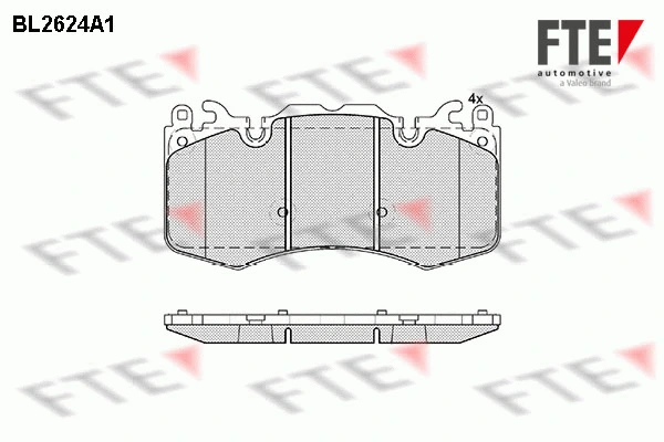 9010872 FTE Комплект тормозных колодок, дисковый тормоз (фото 1)