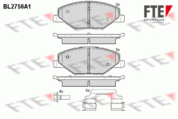 9010964 FTE Комплект тормозных колодок, дисковый тормоз (фото 1)