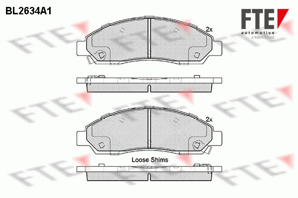 9010880 FTE Комплект тормозных колодок, дисковый тормоз (фото 1)