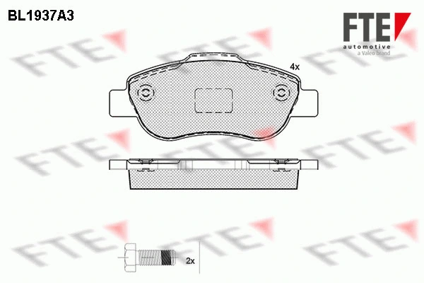 9010526 FTE Комплект тормозных колодок, дисковый тормоз (фото 1)