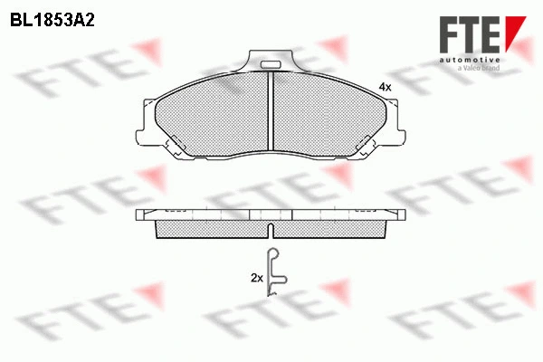 9010428 FTE Комплект тормозных колодок, дисковый тормоз (фото 1)