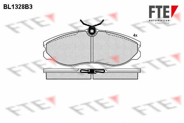 9010121 FTE Комплект тормозных колодок, дисковый тормоз (фото 1)