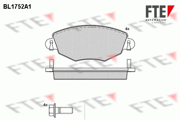 9010333 FTE Комплект тормозных колодок, дисковый тормоз (фото 1)