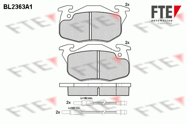 9010711 FTE Комплект тормозных колодок, дисковый тормоз (фото 1)