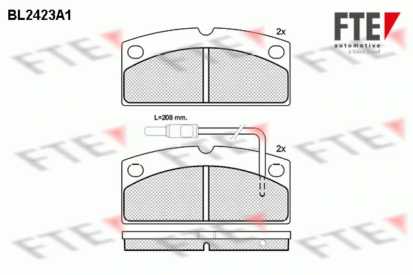9011078 FTE Комплект тормозных колодок, дисковый тормоз (фото 1)