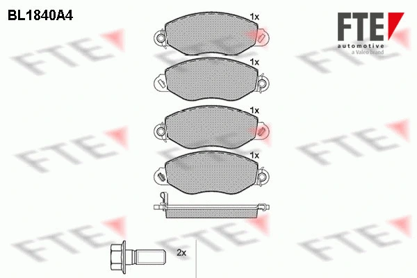 9010416 FTE Комплект тормозных колодок, дисковый тормоз (фото 1)